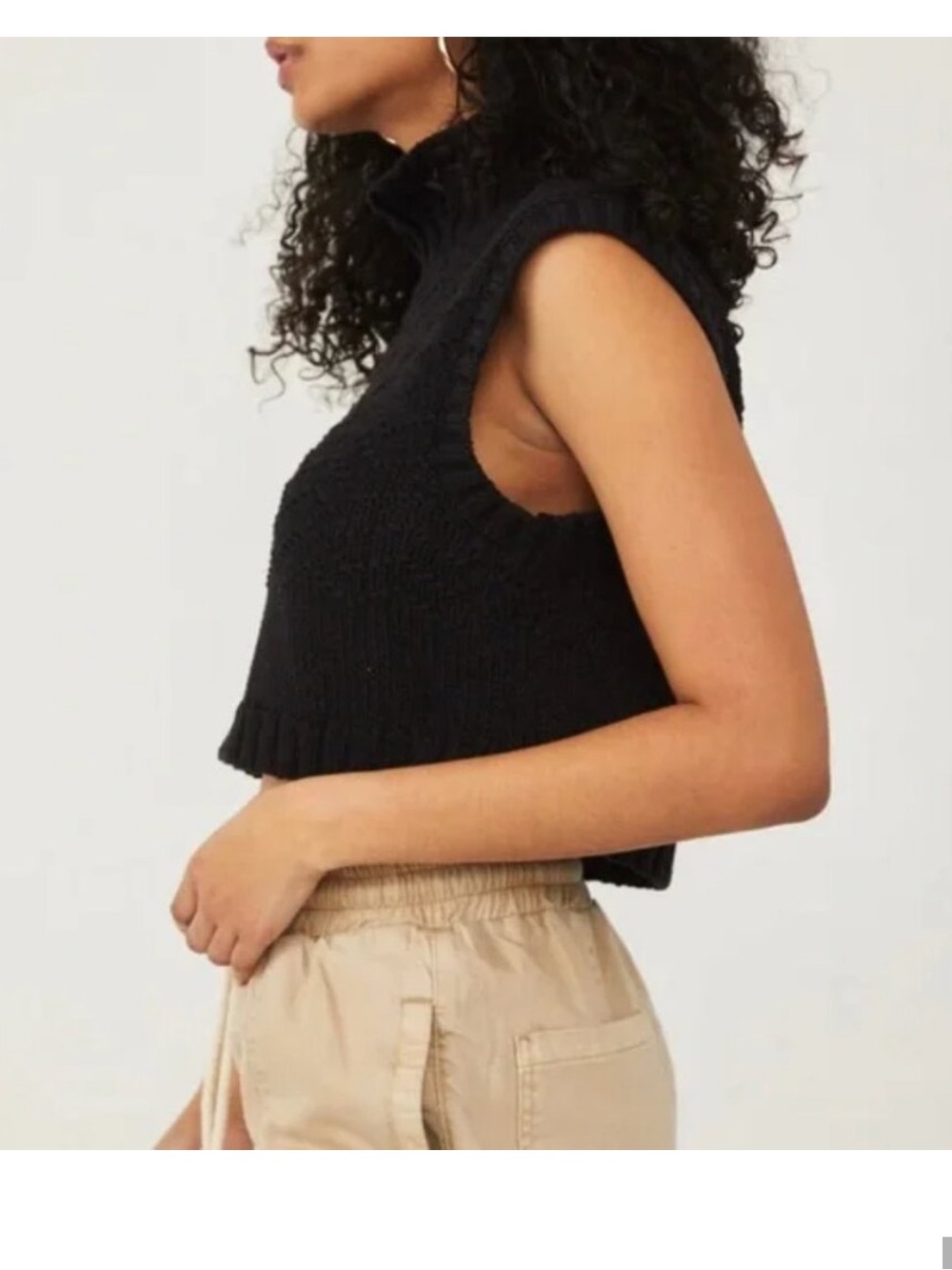 Free People Winding Road Collared Sweater Vest